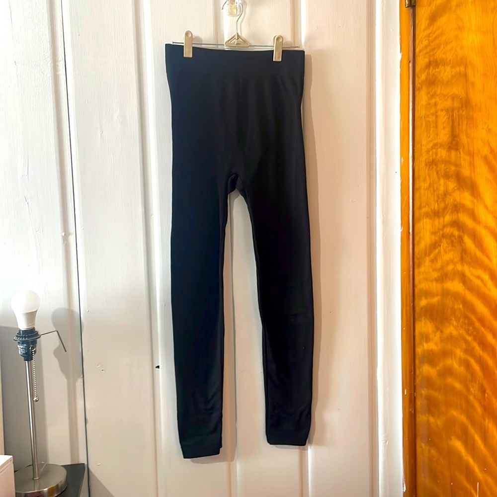 Long Black Fleece lined leggings